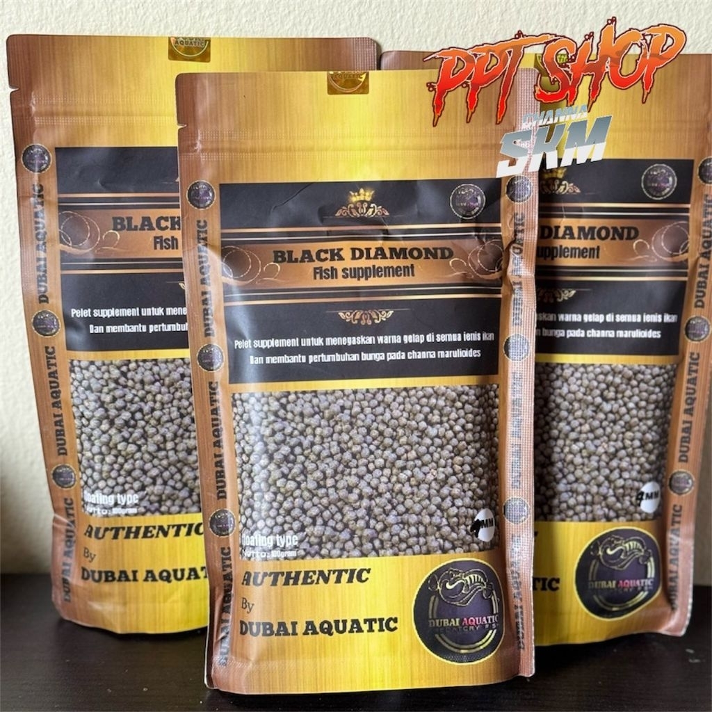 BLACK DIAMOND  อาหารเสริมปลาโดย DUBAI AQUATIC - BLACK DIAMOND เพื่อกระตุ้นการเติบโตของ ดอกและบั้ง