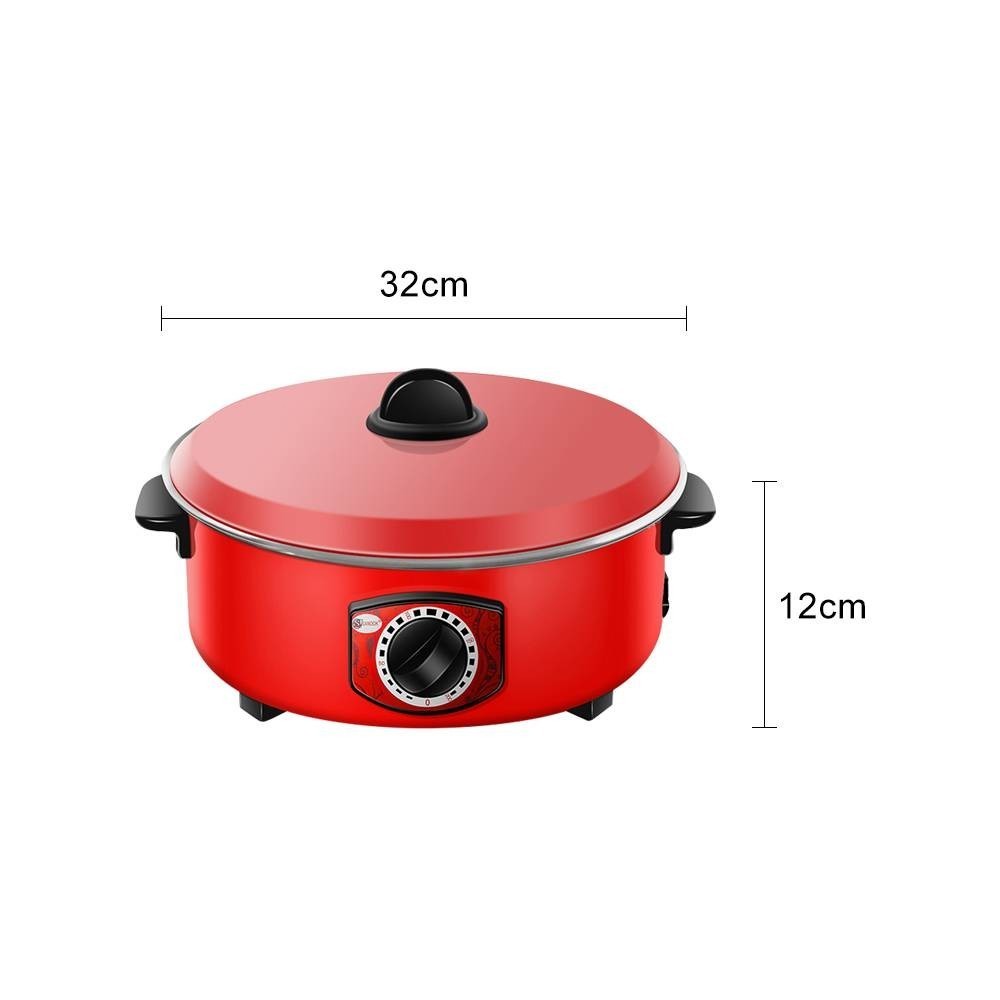 【ส่งจากกรุงเทพฯ】1000W 4L กระทะไฟฟ้า หม้อไฟฟ้า อเนกประสงค์ กระทะไฟฟ้าในครัวเรือน ทำอาหารและตุ๋น กระติกน้ำร้อนไฟฟ้า - รูปที่ 7