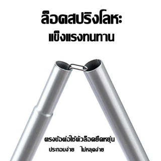 เสาฟลายชีท เสาเต็นท์ เสาทาร์ป แพ็คคู่พร้อมถุงเก็บ 1ชุด2เสา ยาว2เมตร รับน้ำหนักได้มาก สามารถถอดประกอบได้ ประหยัดพื้นที่