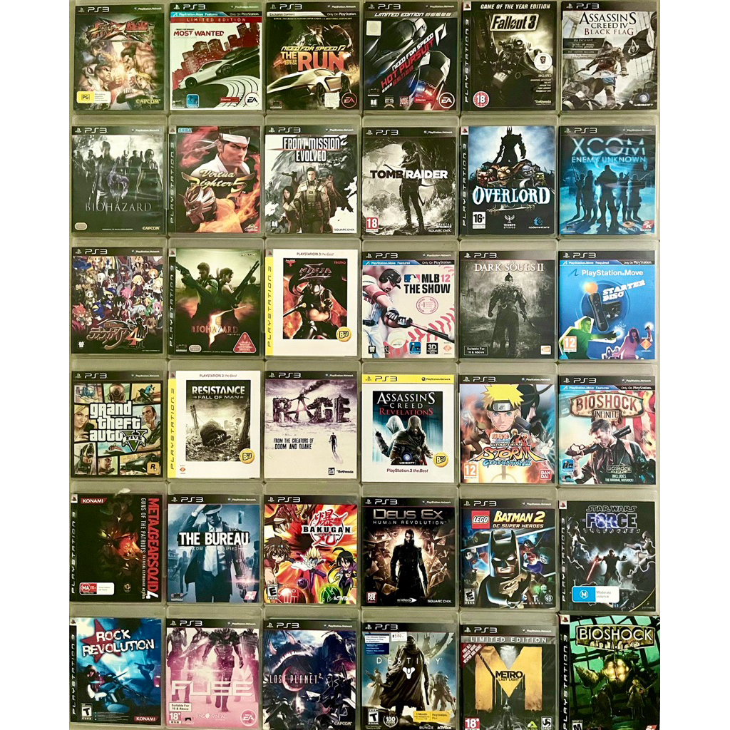 แผ่นเกม Ps3 มือสอง (1) / Tekken / Biohazard 6 / Bakugan / Bioshock / Dark Souls / Naruto / Fluse / T