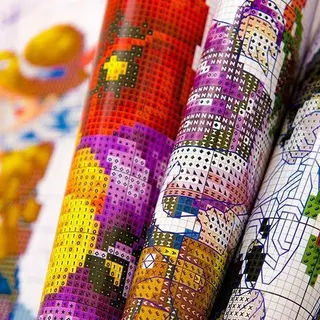 (พร้อมส่ง) ชุดปักครอสติชเส้นด้าย 11CT Cross stitch ครอสติชผ้าพิมพ์ลาย งานฝีมือ DIY งานเย็บปักถักร้อย