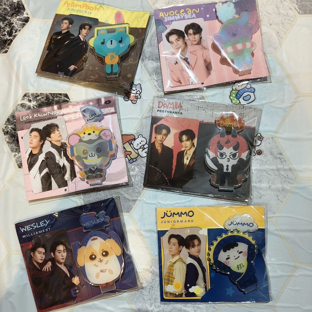 {📬พร้อมส่ง} GMMTV - Acrylic Clip Standee with Photocard | Permpoon | Avocean | Look Khunnoo | Domiia