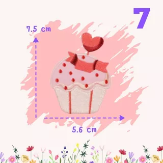 ⭐️10 บาท สติกเกอร์ติดเสื้อ ติดกระเป๋า ลายคัพเค้ก cupcake มีให้เลือก 9 แบบ น่ารัก สดใส โดนใจ DIY⭐️