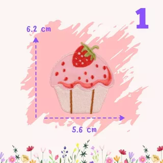 ⭐️10 บาท สติกเกอร์ติดเสื้อ ติดกระเป๋า ลายคัพเค้ก cupcake มีให้เลือก 9 แบบ น่ารัก สดใส โดนใจ DIY⭐️