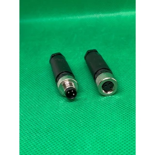Easyturn 1Pc M8 Sensor Connector 3/4 Pin Male/Female Straight Angle Plug