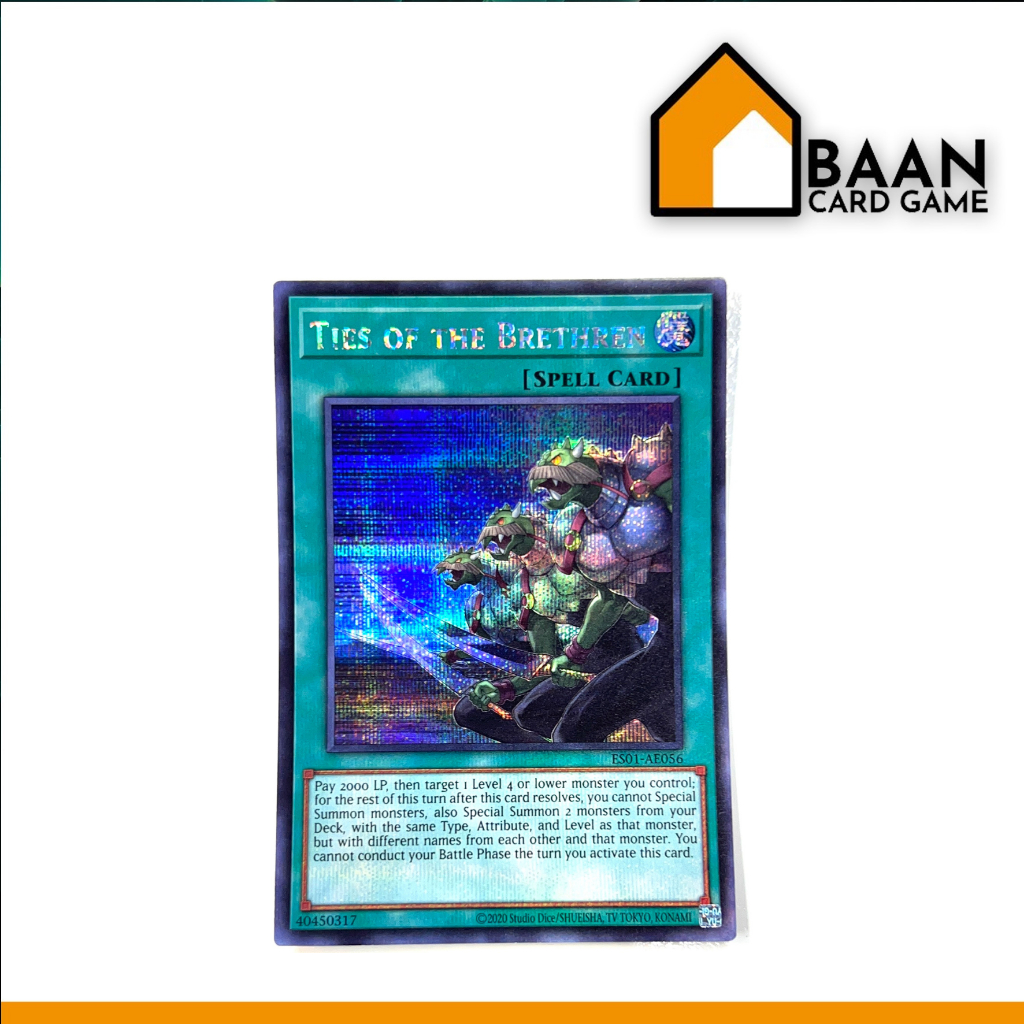 ES01-AE056 : Ties of the Brethren [Secret Rare] (Yu-Gi-Oh! Asia English) Official Card Game