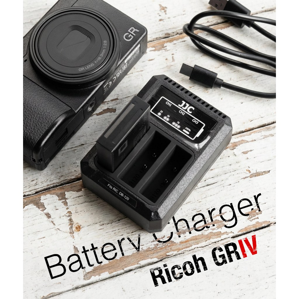 ที่ชาร์จแบต RICOH DB120 for Ricoh GRIV GR4 HDF จาก JJC DCH-DB120TC