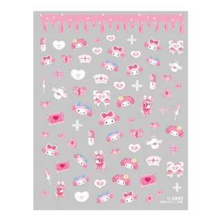 🩷🎀พร้อมส่ง!สติ๊กเกอร์สำหรับตกแต่งลายการ์ตูน มายเม สีชมพู ขนาดเล็ก ติดเล็บ