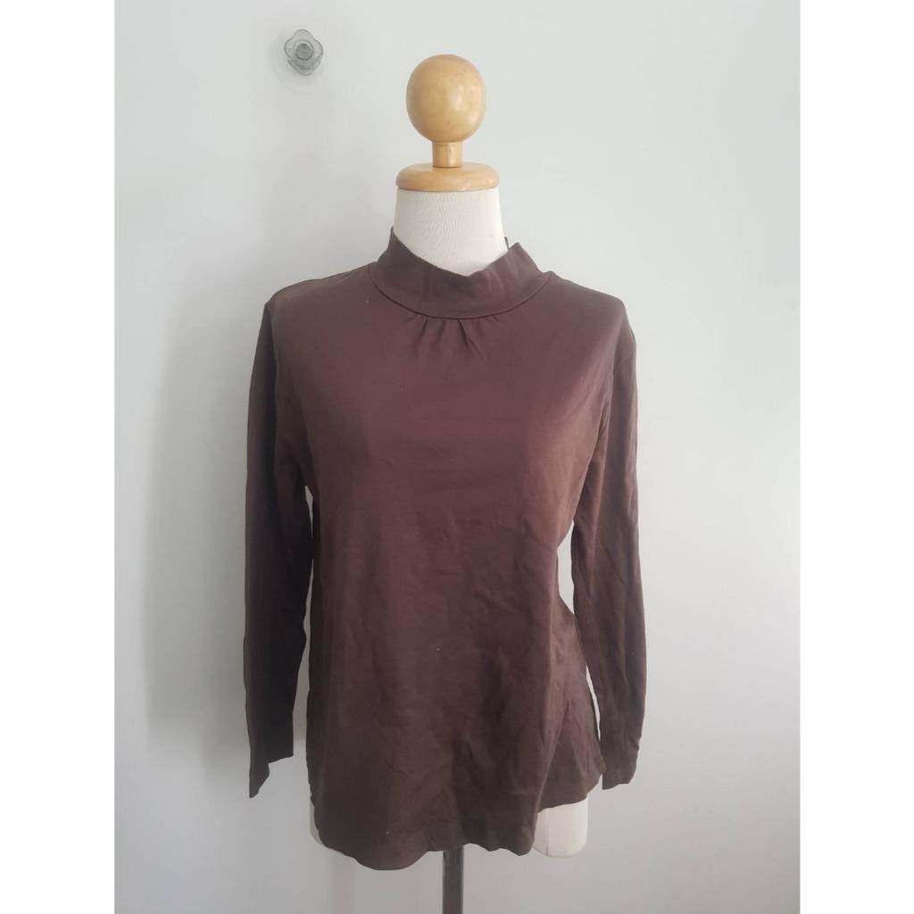 BRB-10เสื้อยืดผ้าคอตตอนคอเต่าสีน้ำตาล Francaise LL 44/24