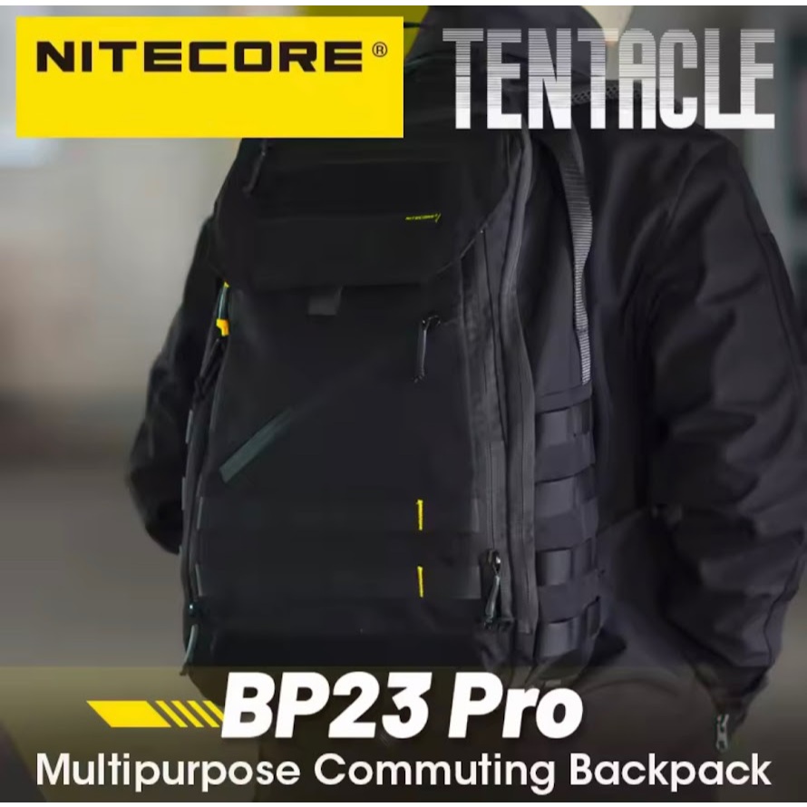 NITECORE BP23 PRO 23L กระเป๋าเป้สะพายหลัง Commuter 500D ผ้า Overnighter Camping Trekking ระบบ Molle 