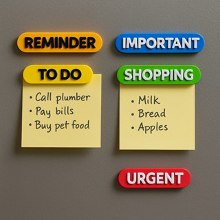 ป้ายแม่เหล็กเตือนความจำ สำหรับติดตู้เย็น/โพสต์อิท/ตู้เหล็ก/ไ…