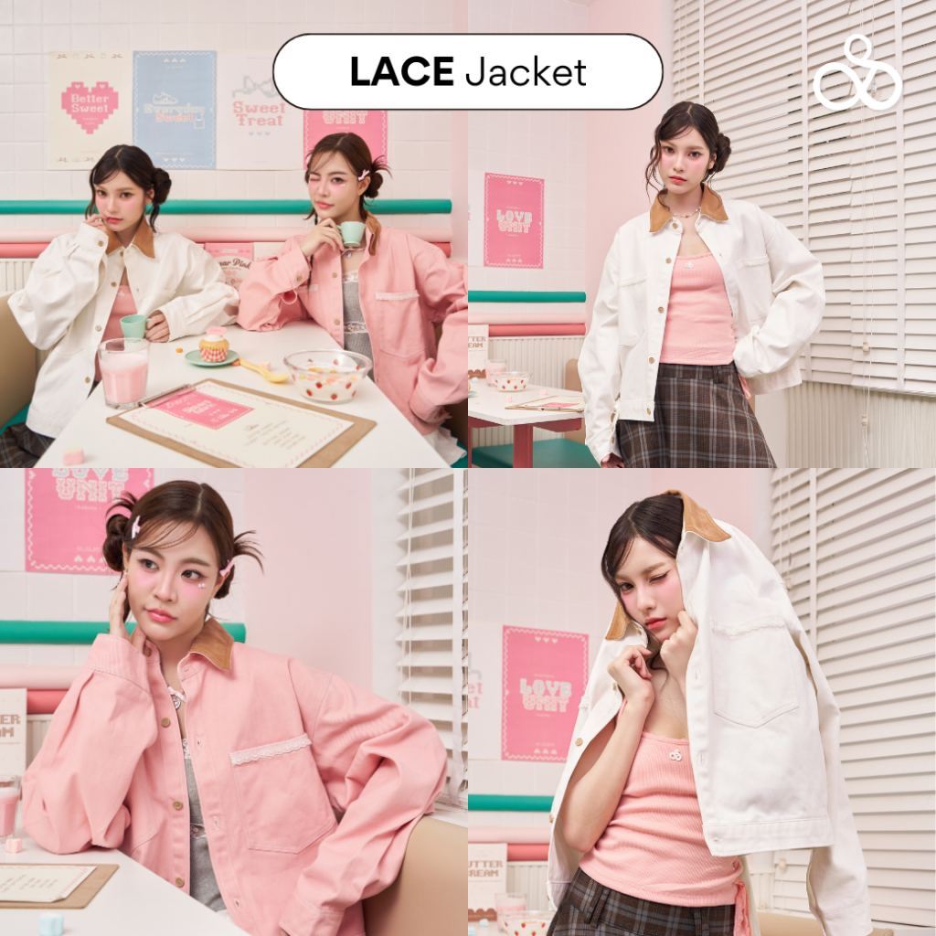 Sistersfabric - Lace Jacket เสื้อเจคเก็ทยีนส์ตกเเต่งดีเทลลูกไม้