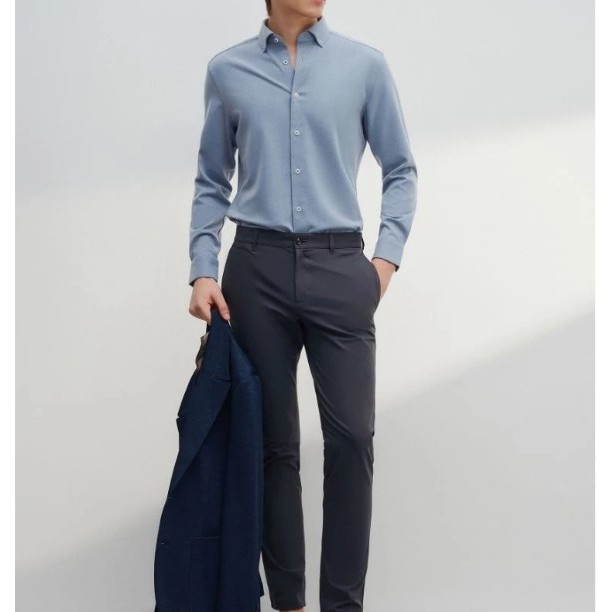 G2000 เสื้อเชิ้ตแขนยาวลำลองสำหรับผู้ชาย ทรง Smart Fit รุ่น 4612910272 BLUE ราคา ถูกที่สุด ดีลบีเคเค แกลเลอรีภาพที่ 4