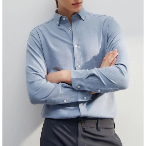 G2000 เสื้อเชิ้ตแขนยาวลำลองสำหรับผู้ชาย ทรง Smart Fit รุ่น 4612910272 BLUE ราคา ถูกที่สุด ดีลบีเคเค แกลเลอรีภาพที่ 5