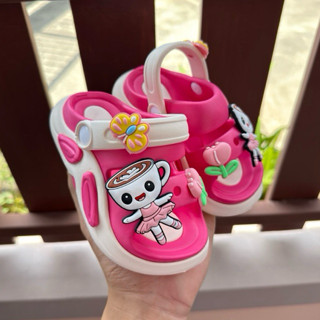 “พร้อมส่งจากไทย” รองเท้ารัดส้นเด็กคุโรมิ พื้นนุ่มเบามากเด็กห…