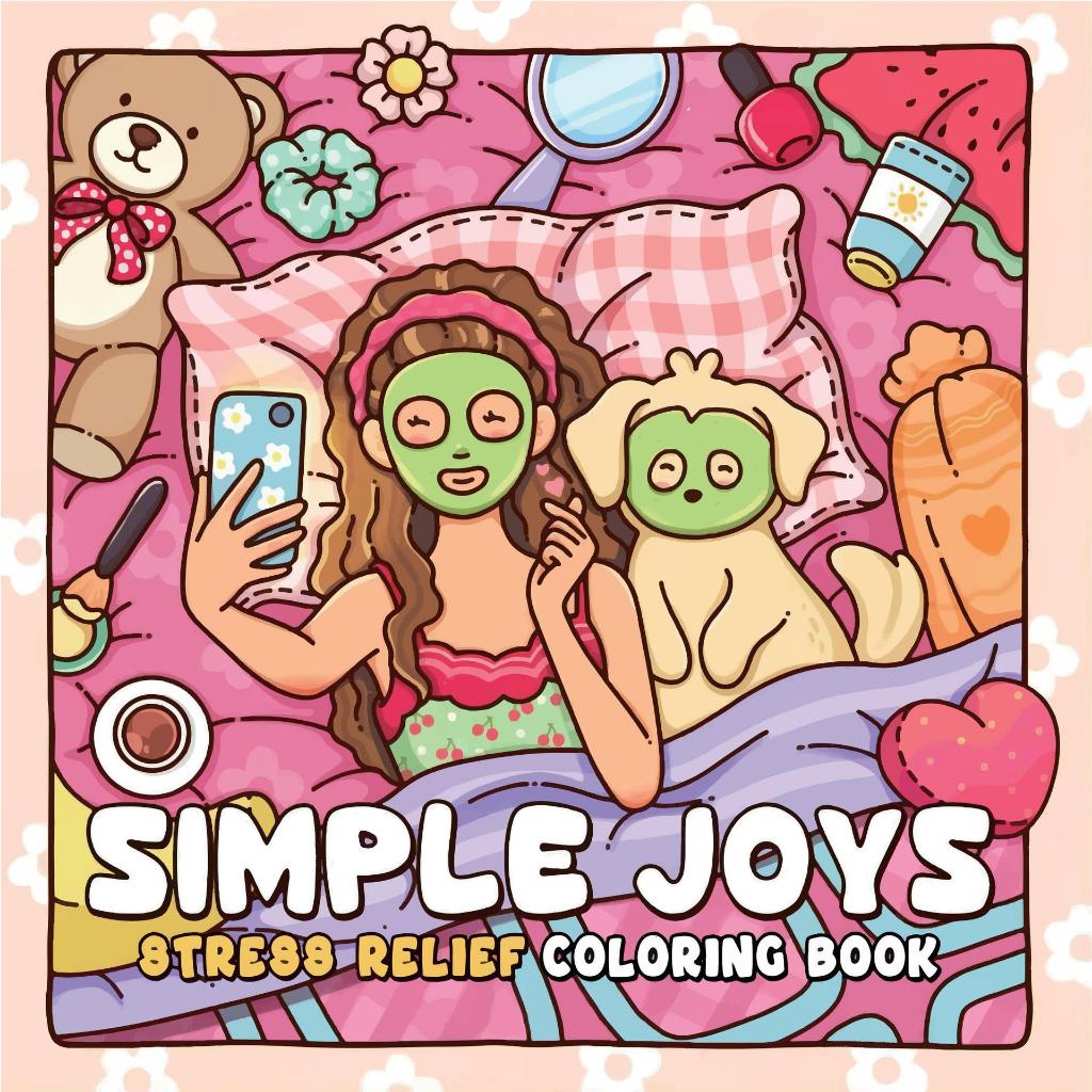 [Pre-Order] NEW!! สมุดภาพระบายสี Simple Joys ภาพน่ารัก ลายเส้นชัด ภาพไม่ซ้ำ เหมาะกับทุกวัย