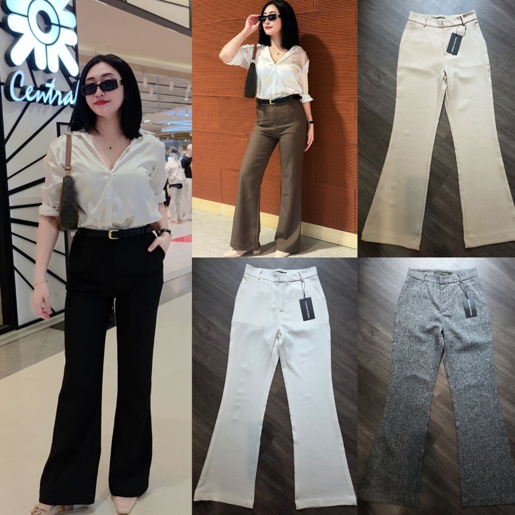 กางเกงขาบานเอวสูง รุ่น Riviara (ลิเวียล่า)