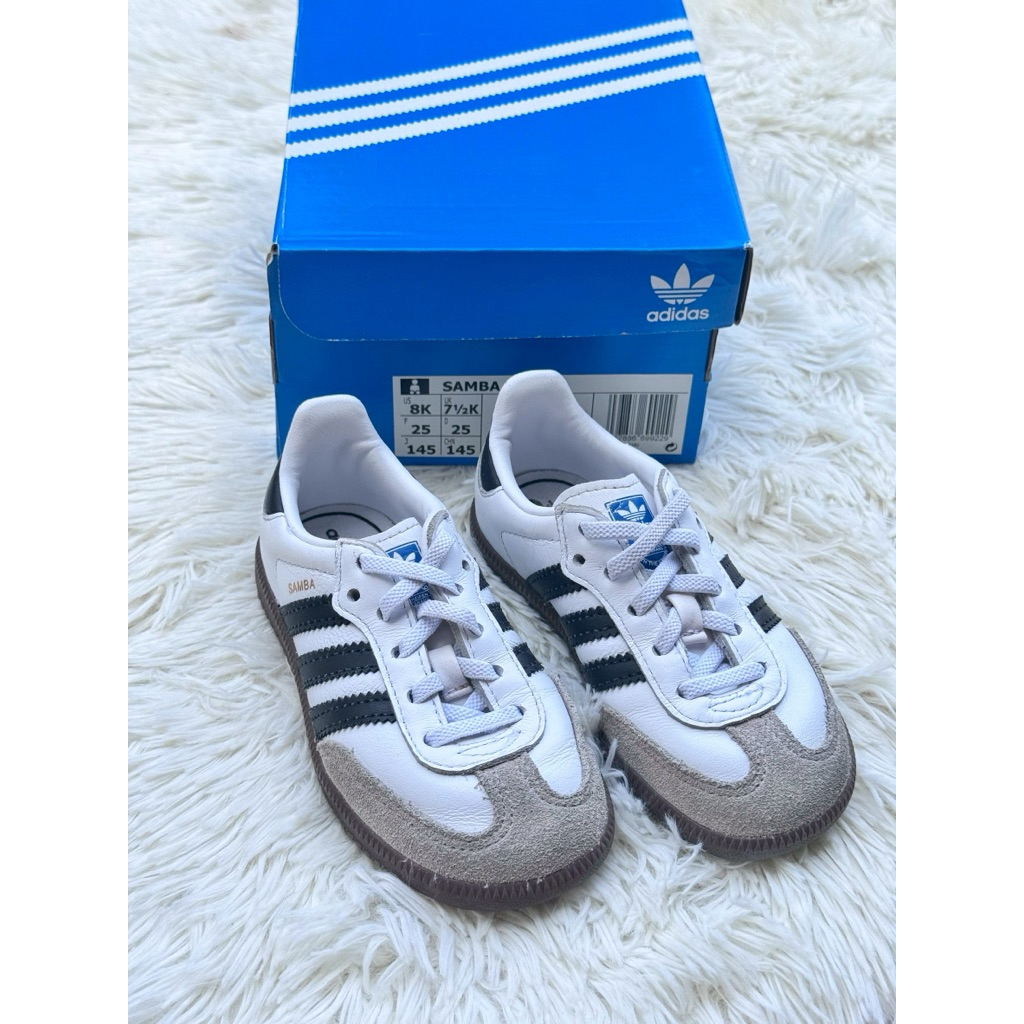 adidas samba แท้ สำหรับเด็ก size : 8 UK