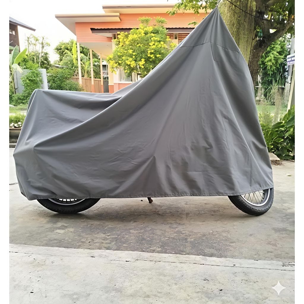 ผ้าคลุมมอเตอร์ไซค์/ผ้าคลุมกันฝุ่น/กันแดด/กันน้องเหมียวขีดข่วนได้ดีค่ะ/เป็นผ้า 100%ผ้าหนาใช้งานได้นานค่ะ