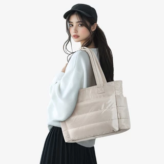 BAGLOOM สุภาพสตรีกระเป๋าสะพายขนาดใหญ่ กระเป๋าสะพายกระเป๋าด้านหน้า Tote Bag สําหรับผู้หญิง