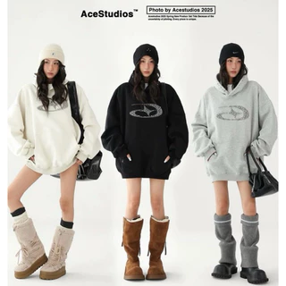 [Pre-Order] Acestudios | Beaded Hooded Sweatshirt🤍