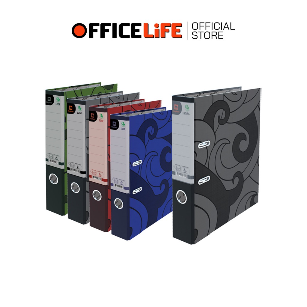 Elephant (ตราช้าง) แฟ้ม แฟ้มใส่เอกสาร รุ่น 125 ขนาด A4 / F4 สันกว้าง 2 นิ้ว ( 1เล่ม )