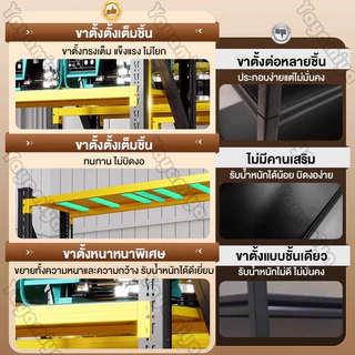 YYM👑ชั้นวางของ ชั้นวางของเหล็ก 200/150/120/100CM รับน้ำหนักได้ 1500กก. ปรับ กันความชื้น และ กันสนิม Warehouse shelf