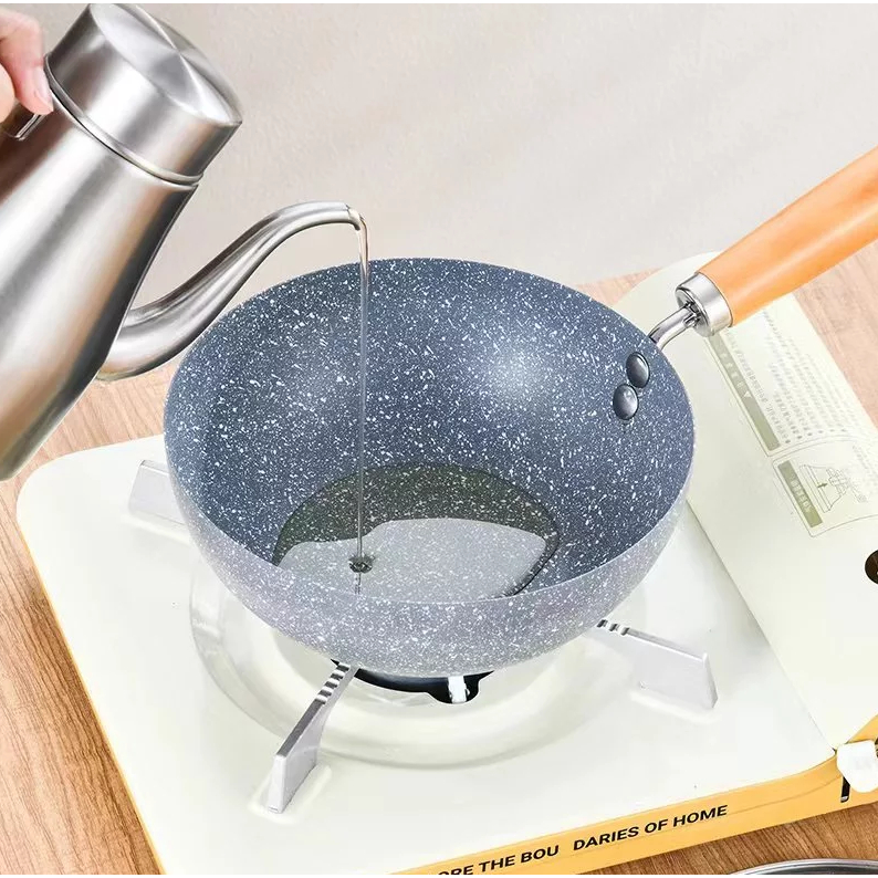 กระทะเคลือบหินอ่อน กระทะไม่ติด กระทะเคลือบหินอ่อน กระทะเทฟล่อน