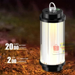 (1PCS) MINI RH38 CMMPING LIGHT ไฟฉายพกพา ไฟแคมป์ปิ้ง สว่างมาก ปรับได้ 5โหมดTYPE-C Rechargeable