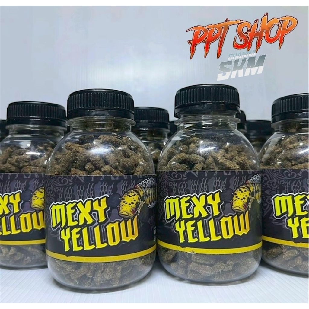 MEXY YELLOW อาหารปลาช่อนข้าหลวงเหลือง (เน้นปลาเหลือง ขนาด 125 กรัม)
