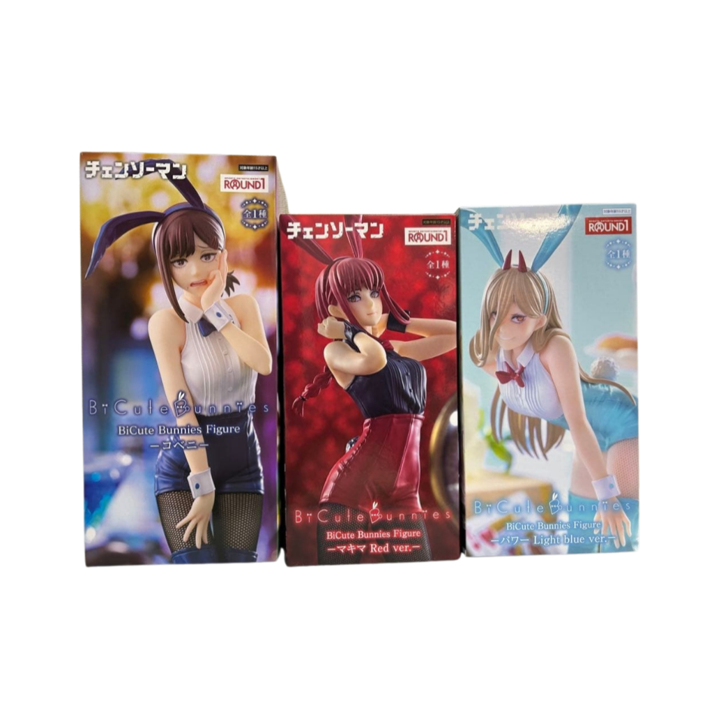 Furyu Chainsaw Man BiCute Bunnies Figure Makima Red ver. Power Kobeni Light blue ver. Japan Reze
