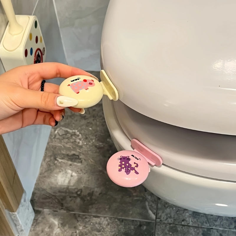 ตัวยกฝาชักโครก ที่จับดึงฝาชักโครก ที่จับป้องกันสิ่งสกปรก ด้ามจับอะโรมาเธอราพี อุปกรณ์เสริมห้องน้ำ - รูปที่ 2