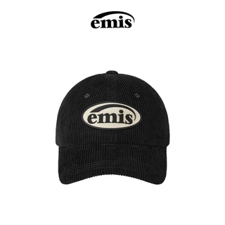 EMIS - RUBBER PATCH CORDUROY BALL CAP (ASH BLUE , BEIGE, BLACK , BROWN, GREEN, NAVY , PINK)