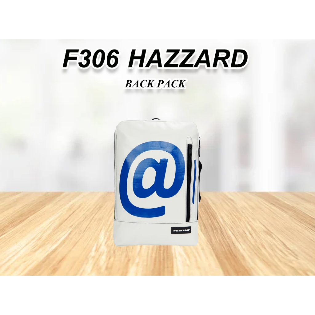 กระเป๋า FREITAG รุ่น F306 HAZZARD (ผ้าเทา-ปริ๊นสีขาวน้ำเงิน@) สวยๆ มือ1