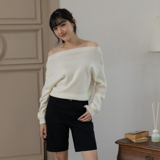 avo เสื้อสเวตเตอร์ปาดไหล่ ciel off-showder sweater