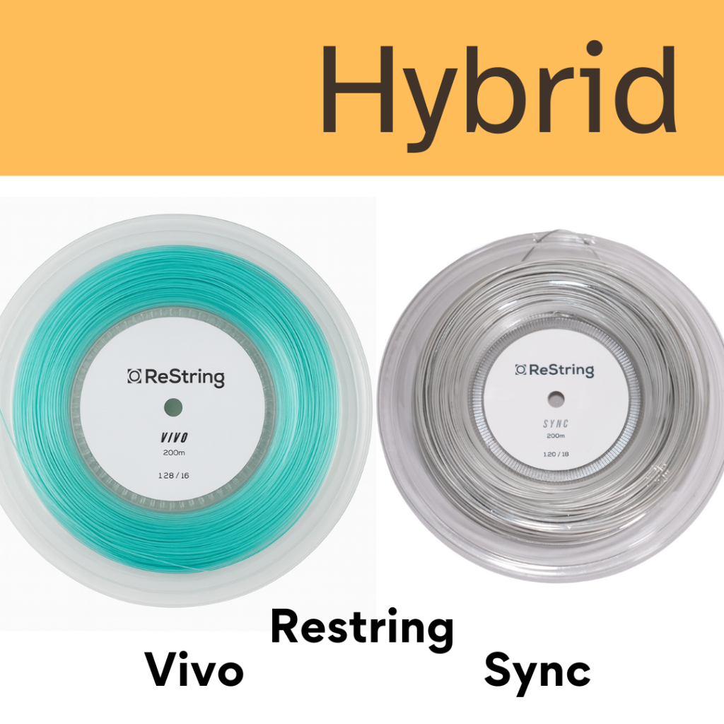 เอ็นเทนนิสไฮบริด Restring Vivo / Restring Sync (ตัดแบ่ง)