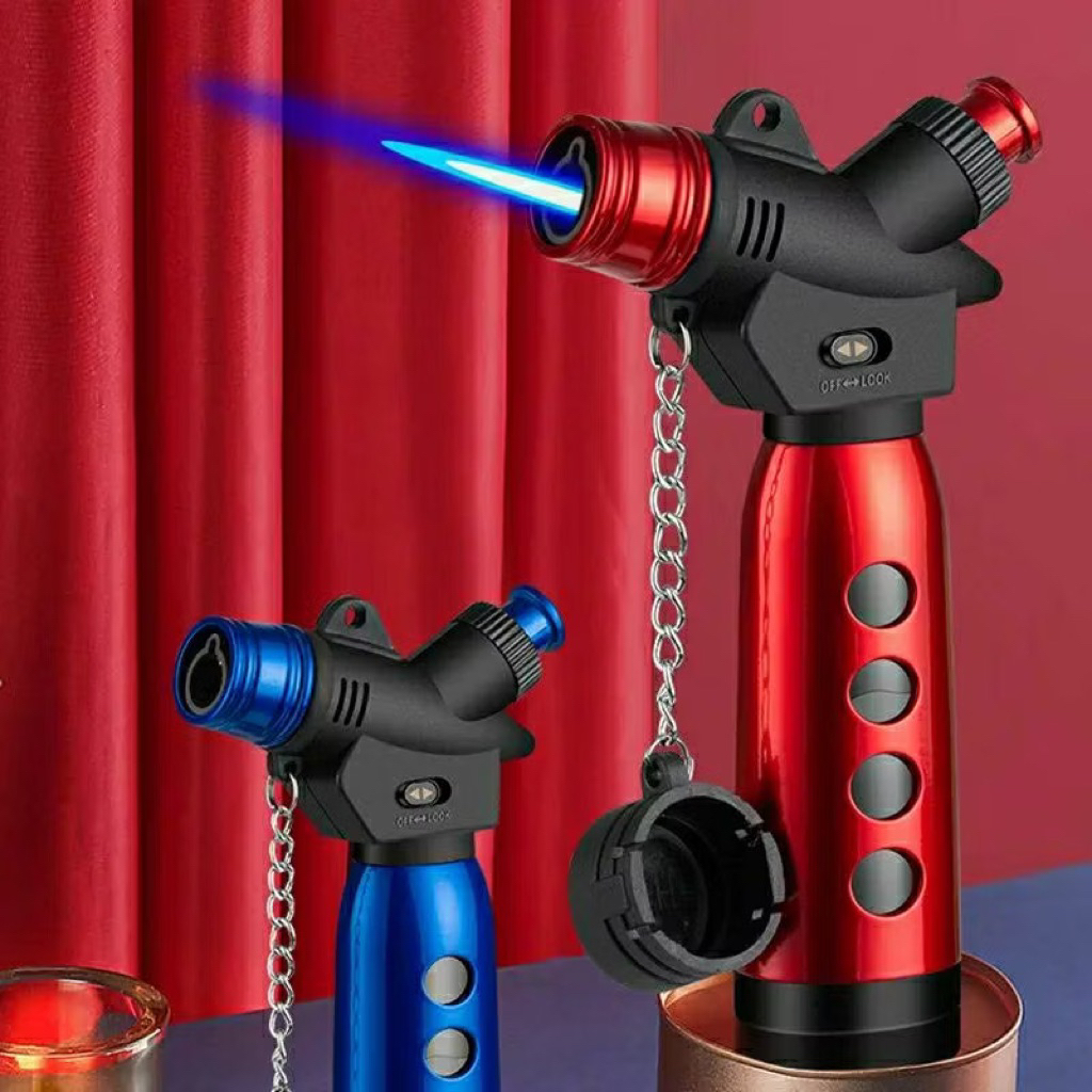 B04 ไฟฟู่ กันลม4สี ไฟแช็คแก๊สฟู่ ไฟแช็ค เติมแก๊สได้ ปรับระดับได้ ไฟแช็ก ไฟแช็คเติมแก๊ส lighter gas ไฟจุดไปป์ ไฟจุดซิการ์