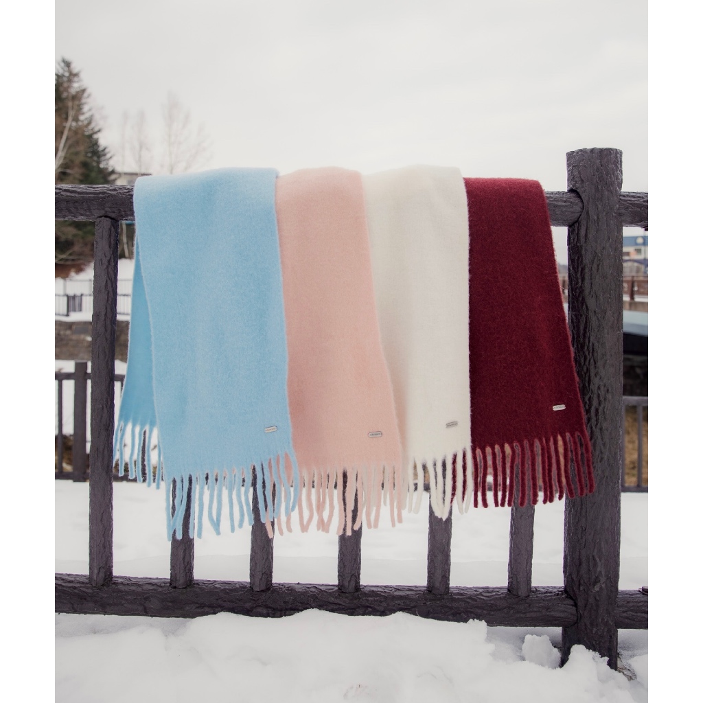 SC03 Yuki Fluffy Wool Scarf ผ้าพันคอทอผสม Wool