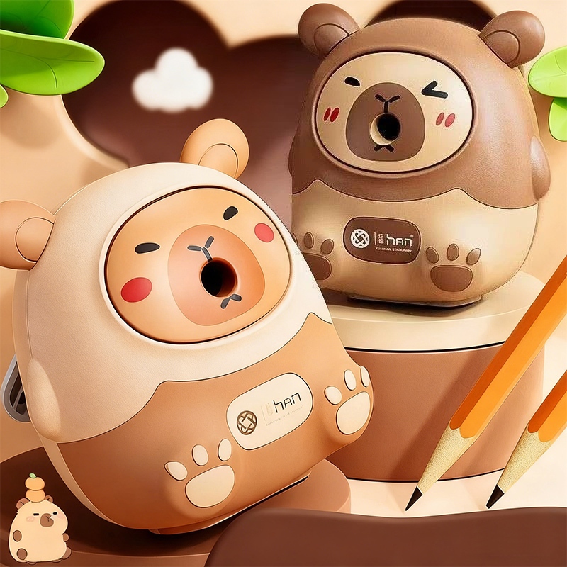 เครื่องเหลาดินสอการ์ตูนน่ารัก ระบบอัตโนมัติ เหลาไว ใช้ดีในห้องเรียนและงานศิลปะ เหมาะสำหรับเด็ก