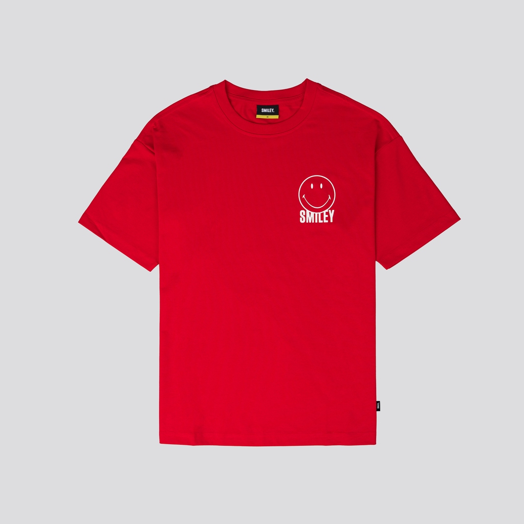 SMILEY® RED SPARKLE BASICS T-SHIRT