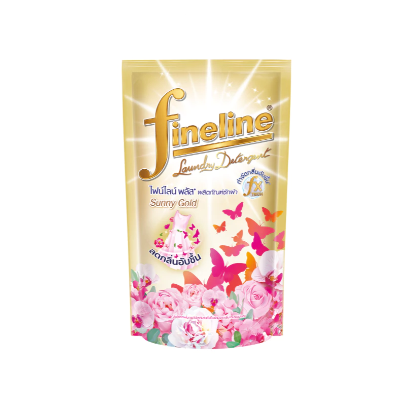 [แพ็ค3] Fineline ไฟน์ไลน์ ผลิตภัณฑ์ซักผ้าถนอมผ้า พลัสซีรี่ย์ กลิ่นซันนี่ โกลด์ 400 มล.x3, สีทอง, สูตรลดกลิ่นอับชื้น thumbnail 3