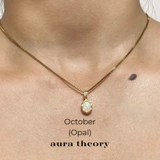 สร้อยคออัญมณีประจำเดือนเกิด aura theory birthstone necklace
