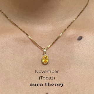 สร้อยคออัญมณีประจำเดือนเกิด aura theory birthstone necklace