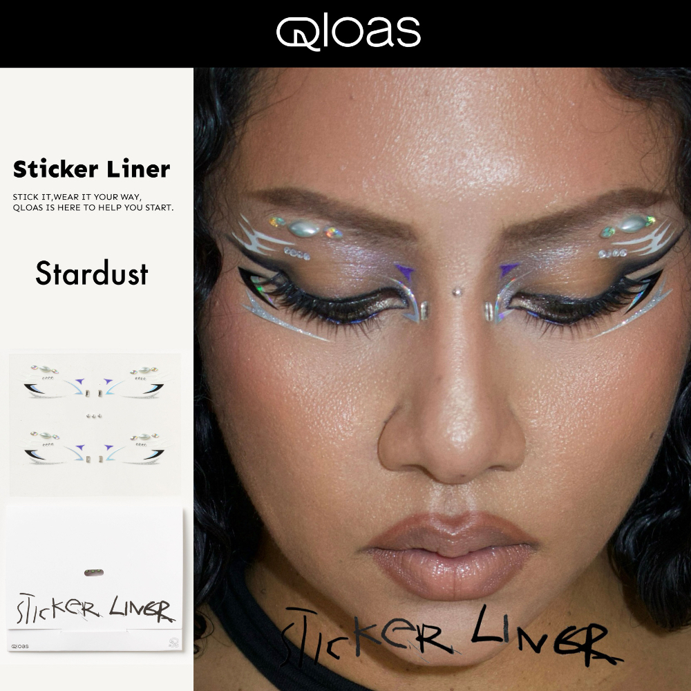 [QLOAS BEAUTY] Sticker Liner Pack Face Gem - STARDUST