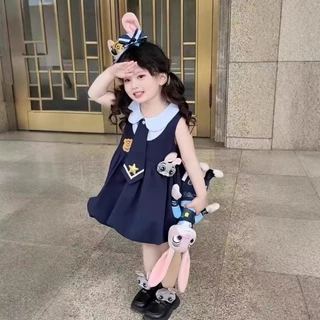 1-9 ปี ชุดเดรสสาว กระต่ายน้อย ชุดเดรส กระโปรงแฟชั่นทรงบอลลูน เดรสแขนกุดเด็กผู้หญิง ชุดเดรสเด็กผู้หญิงน่ารักๆ