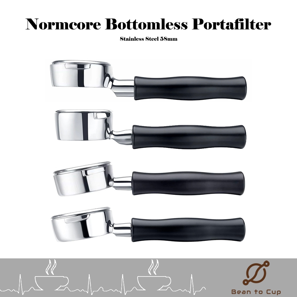 NORMCORE Bottomless Portafilter Stainless 58mm / ด้ามชงกาแฟสแตนเลท 58mm พร้อม Basket