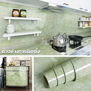 [ราคาส่วนลด ถูกที่สุด] sticker wallpaper หินอ่อน ติดโต๊ะ/ครัว เริ่มต้น 60X100cm กันน้ำกันน้ำมัน เคลือบเงา ทนความร้อน