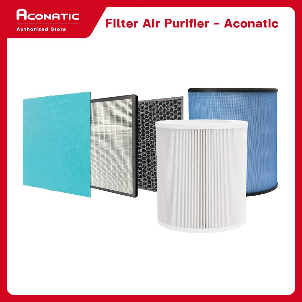 Aconatic HEPA Filter & Carbon Filter แผ่นกรองเครื่องฟอกอากาศ สำหรับรุ่น AN-APF2655 / AN-APF3633 / AN-APF4822
