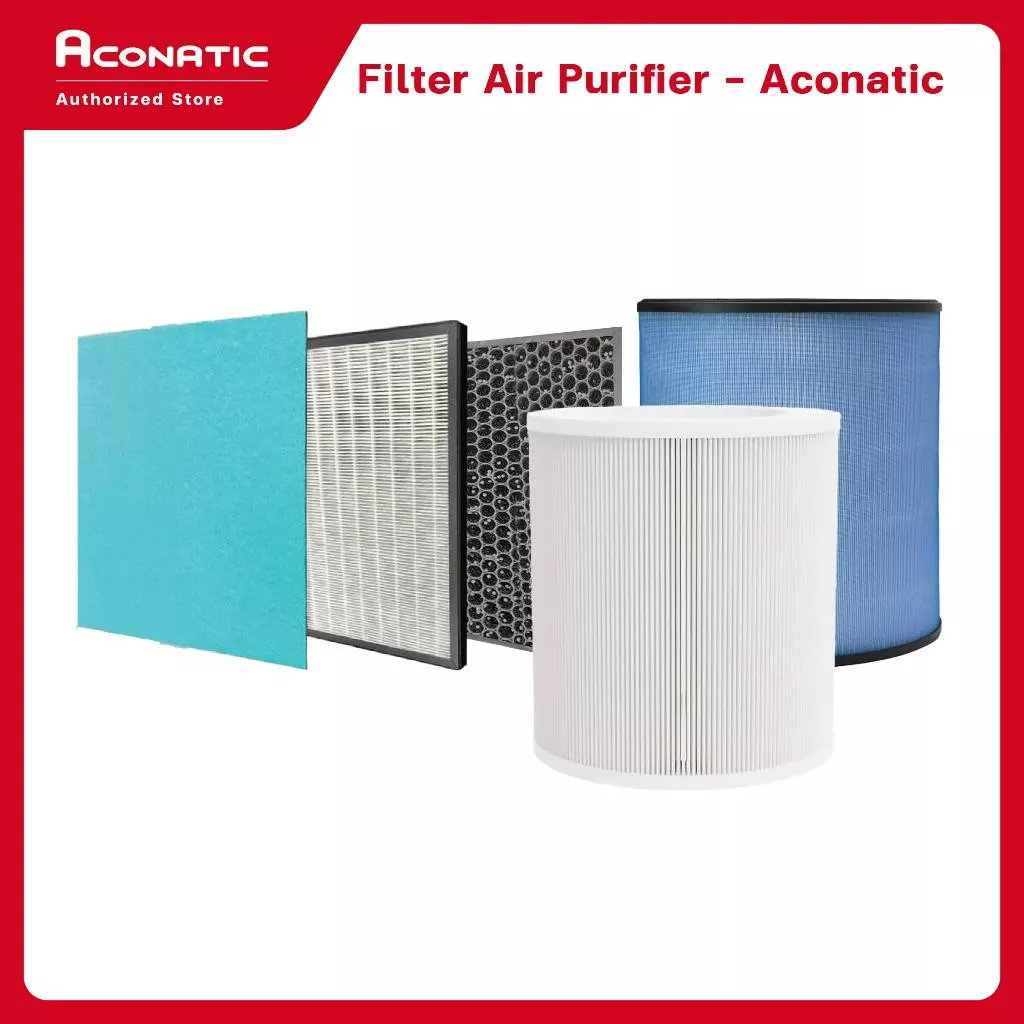 Aconatic HEPA Filter & Carbon Filter แผ่นกรองเครื่องฟอกอากาศ สำหรับรุ่น AN-APF2655 / AN-APF3633 / AN-APF4822