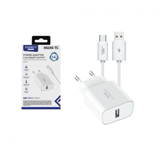 Energy ชุดชาร์จ HS245 พร้อมสาย Type-C ชาร์จเร็ว 2.4A 1 พอร์ต…